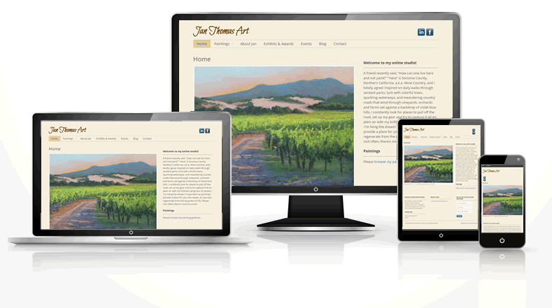 studio artist responsive web design