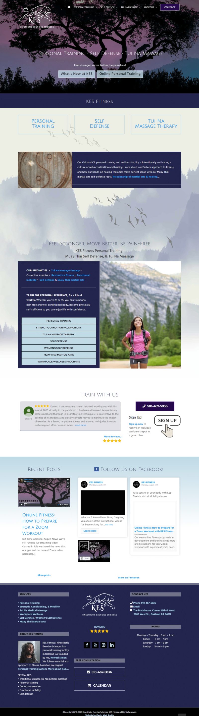 Personal trainer website after redesign personal trainer WordPress website after redesign