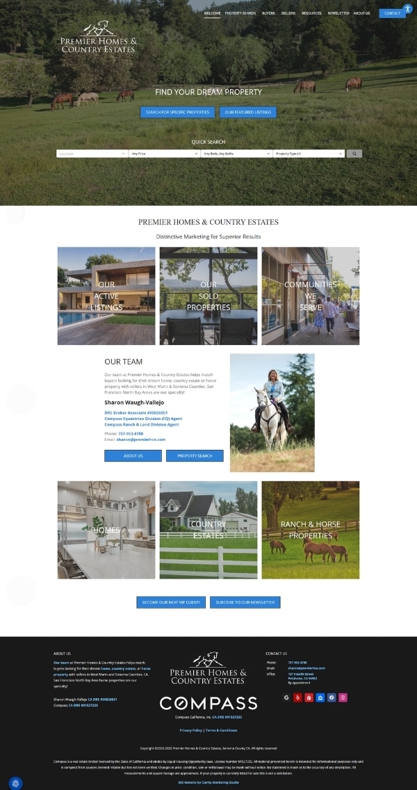 Premier Homes Country Estates Real Estate IDX website