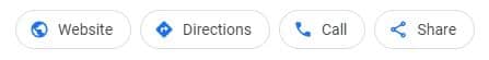 google business profile actcions