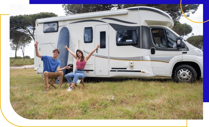 campervan on campground