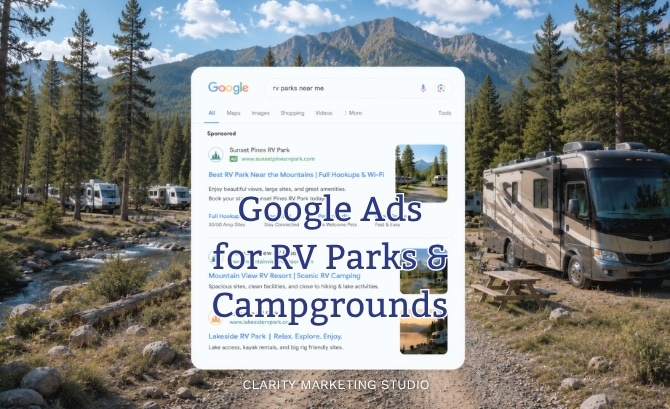 Google paid ads for RV parks and campgrounds