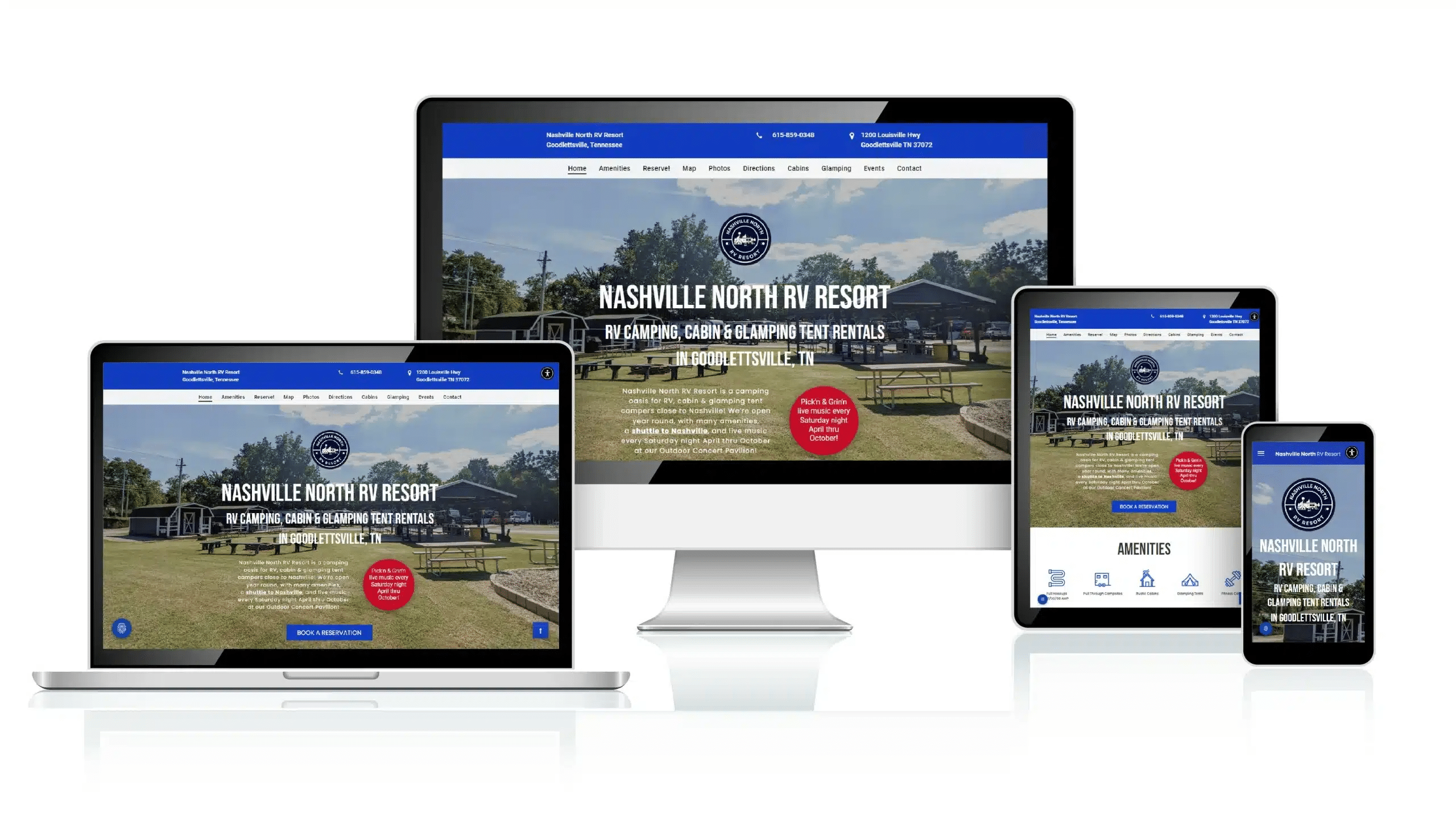 RV Park Cullman responsive web design
