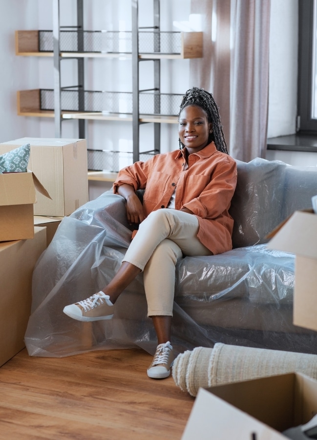 woman moving in to new home woman moving in to new home